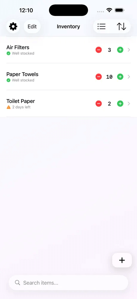 SupplySavvy inventory